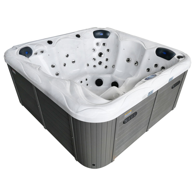 Sol 72 Outdoor™ Brophy 6 Person 53 Jet Acrylic Square Hot Tub with Ozonator & Reviews Wayfair
